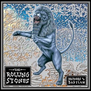Bridges to Babylon — Lion-and-filigree front